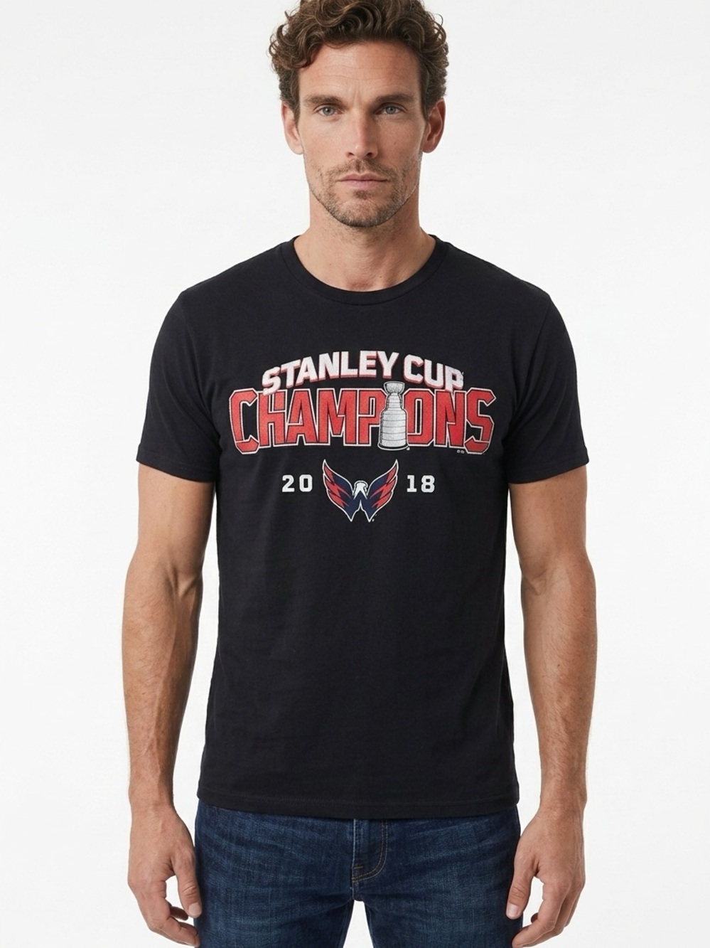 FANATICS | 2018 Black Stanley Cup Champions Washington Caps Tee Unisex Size L
